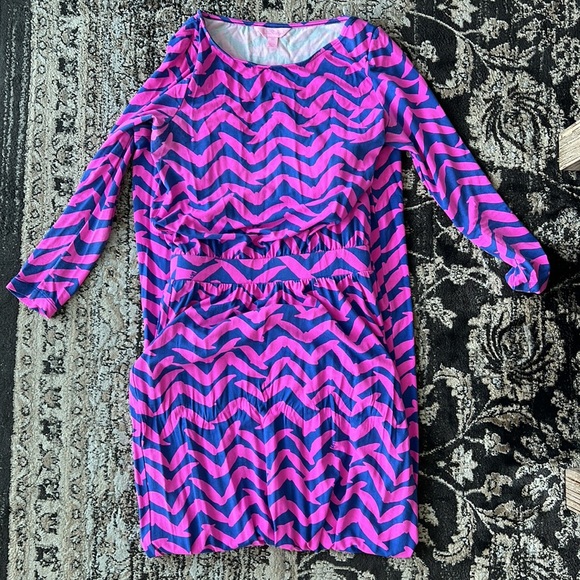 Lilly Pulitzer size xs birds long sleeved maxi dress - Picture 3 of 5